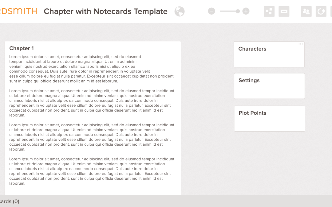 Chapter with Notecards Template